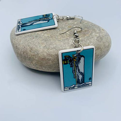 Tarot Jewelry for Women - Rider Waite Tarot Earrings - Zodiac Earrings - Tarot Card Danglers for Women - Tarot Gifts for Women - Zodiac Birthday Gifts - Major Arcana Cards