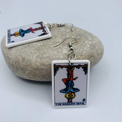 Tarot Jewelry for Women - Rider Waite Tarot Earrings - Zodiac Earrings - Tarot Card Danglers for Women - Tarot Gifts for Women - Zodiac Birthday Gifts - Major Arcana Cards