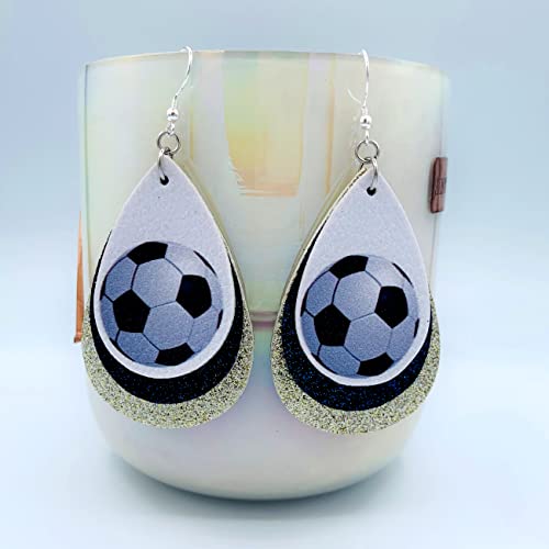 Soccer Earrings for Women - Soccer Earrings for Girls - Soccer Jewelry for Mom - Soccer Ball Earrings for Girls - Gifts for Soccer Moms - Soccer Jewelry for Girls…