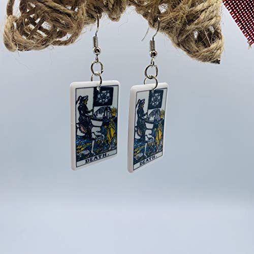 Tarot Jewelry for Women - Rider Waite Tarot Earrings - Zodiac Earrings - Tarot Card Danglers for Women - Tarot Gifts for Women - Zodiac Birthday Gifts - Major Arcana Cards