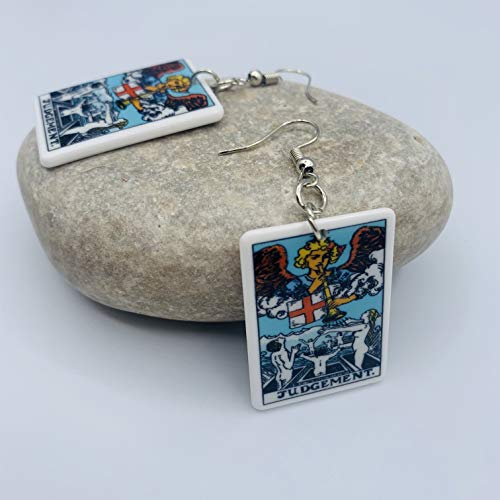 Tarot Jewelry for Women - Rider Waite Tarot Earrings - Zodiac Earrings - Tarot Card Danglers for Women - Tarot Gifts for Women - Zodiac Birthday Gifts - Major Arcana Cards