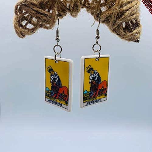 Tarot Jewelry for Women - Rider Waite Tarot Earrings - Zodiac Earrings - Tarot Card Danglers for Women - Tarot Gifts for Women - Zodiac Birthday Gifts - Major Arcana Cards