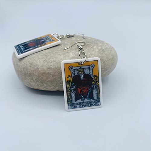 Tarot Jewelry for Women - Rider Waite Tarot Earrings - Zodiac Earrings - Tarot Card Danglers for Women - Tarot Gifts for Women - Zodiac Birthday Gifts - Major Arcana Cards