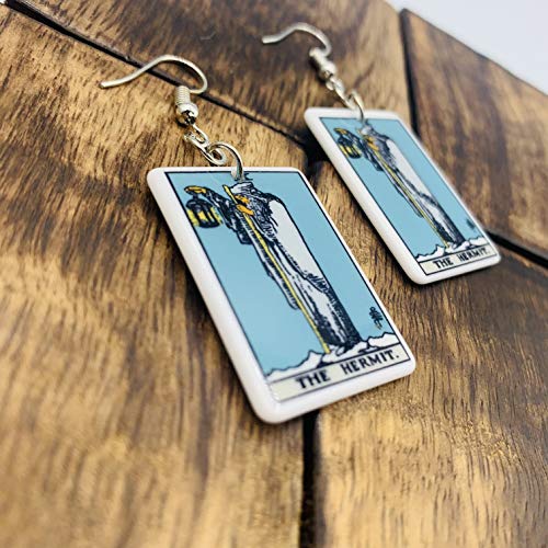 Tarot Jewelry for Women - Rider Waite Tarot Earrings - Zodiac Earrings - Tarot Card Danglers for Women - Tarot Gifts for Women - Zodiac Birthday Gifts - Major Arcana Cards